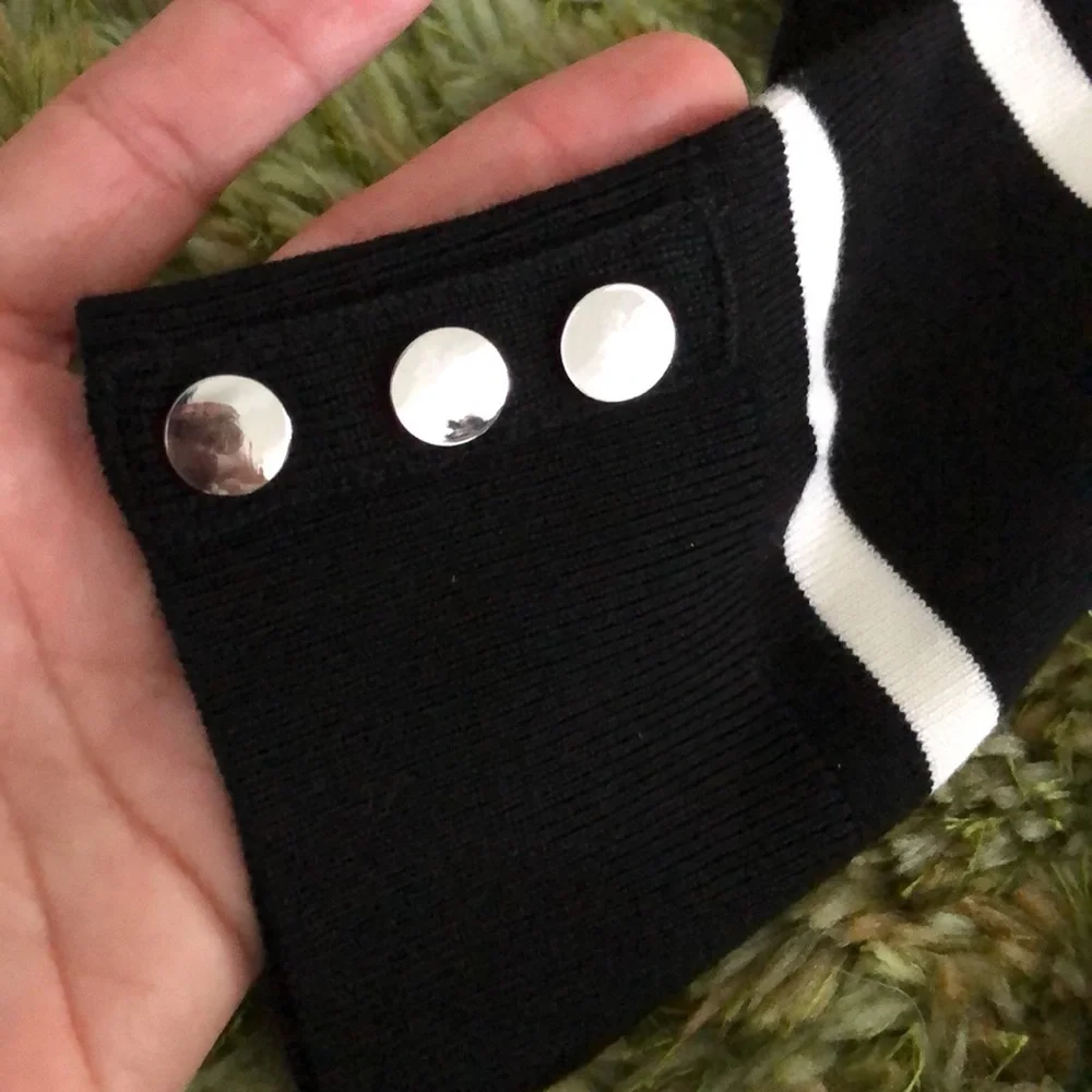 NWT! - WHBM / White House Black Market Stripe Knit Tunic Top - Picture 4 of 7